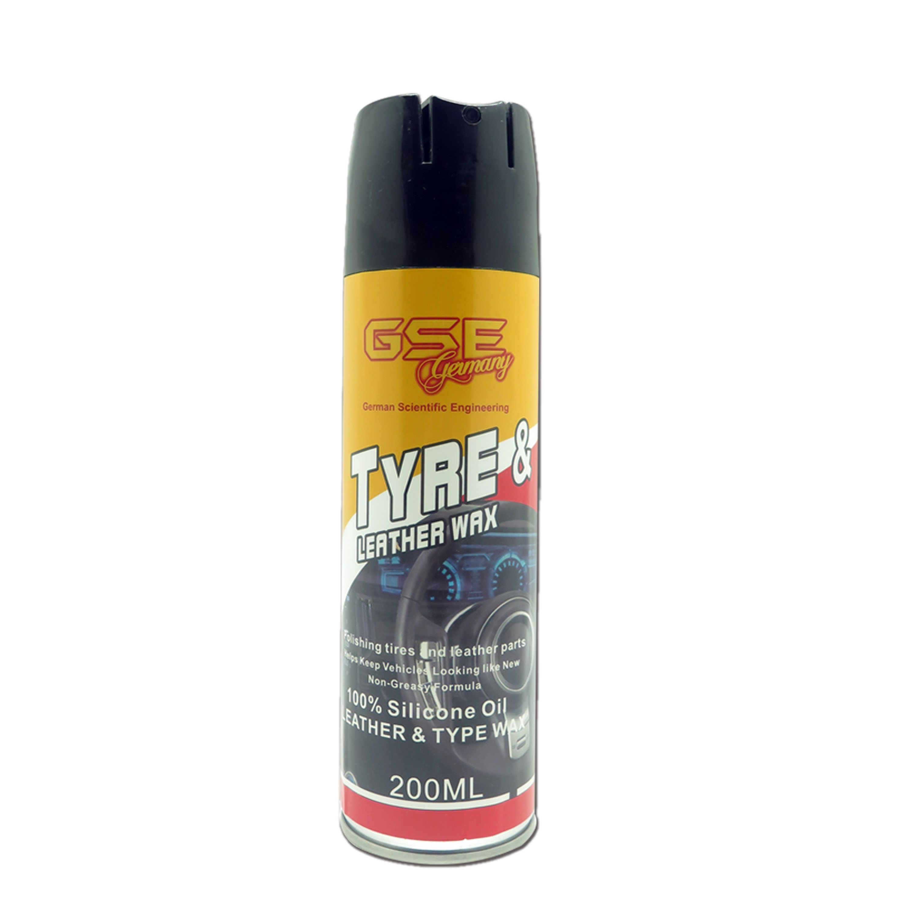TYRE & LEATHER WAX 100% SILICONE OIL 200ML GSE GERMANY